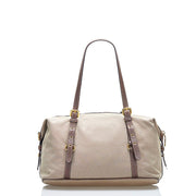 Prada Prada Logo Jacquard Bauletto Bag