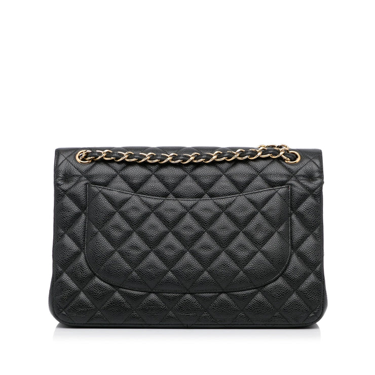 Chanel Classic Double Flap Jumbo Black Caviar Gold