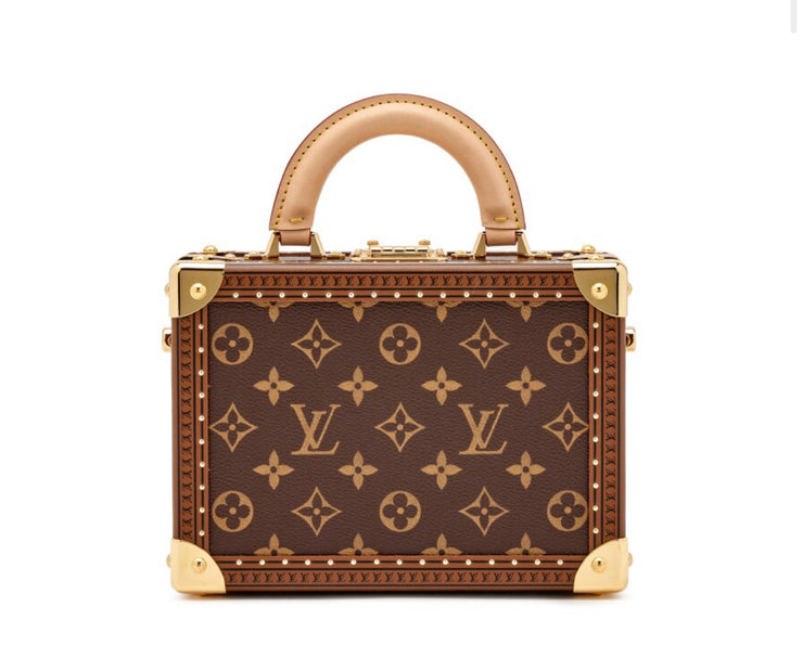 Louis Vuitton
Ebene Monogram Coated Canvas Petite Valise Top Handle Trunk Bag Gold Hardware, 2022