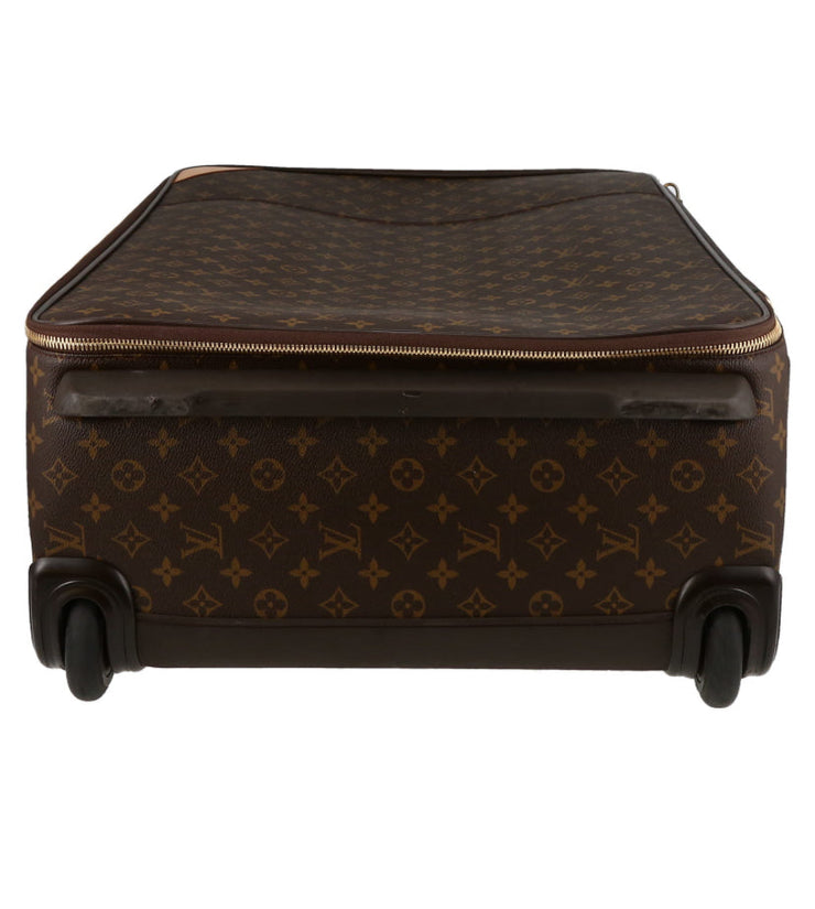 Valigia flessibile Louis Vuitton Pegase in tela monogram e pelle naturale