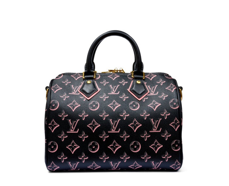 Louis Vuitton
Black and Pink Coated Canvas Fall For You Speedy Bandoulière 25 Gold Hardware, 2022