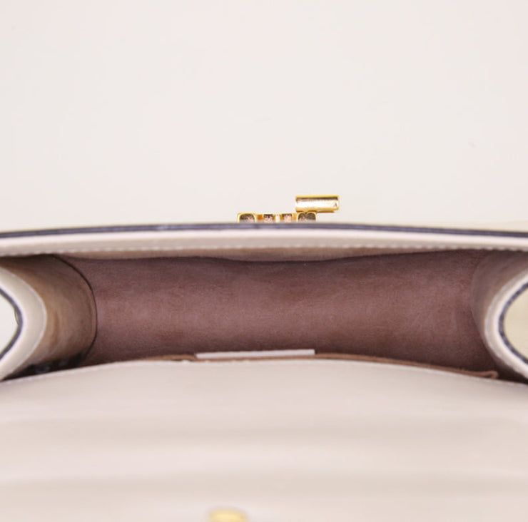 Borsa a tracolla Gucci Sylvie in pelle bianca