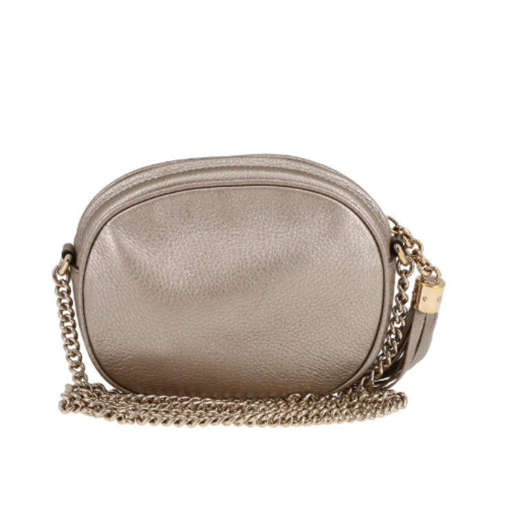 Borsa a tracolla Gucci Blondie in pelle dorata