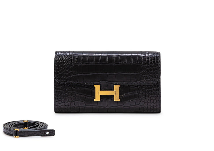 Hermès
Black Matte Alligator Mississippiensis Constance To Go Gold Hardware, 2022