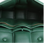 Borsa a tracolla Bottega Veneta Cassette in pelle intrecciata verde-pino