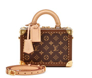 Louis Vuitton
Ebene Monogram Coated Canvas Petite Valise Top Handle Trunk Bag Gold Hardware, 2022