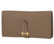 Portafogli Hermès Bearn in pelle etoupe
