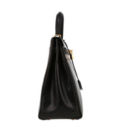 Borsa Hermès Kelly 35 cm in pelle box nera