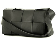 Cintura Bottega Veneta Cassette in pelle intrecciata nera