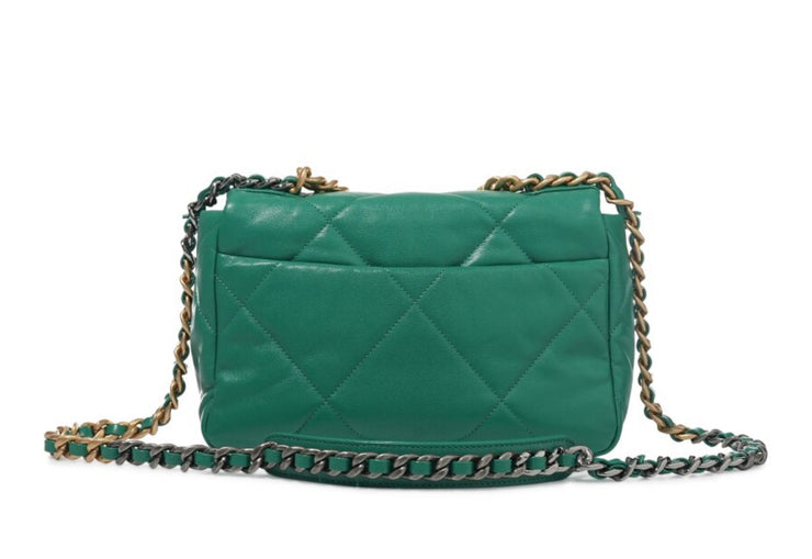 Chanel
Green Quilted Lambskin Chanel 19 Flap Gold and Ruthenium Hardware, 2020-21