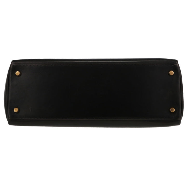 Borsa Hermès Kelly 35 cm in pelle box nera