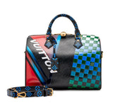 Louis Vuitton
Black Rouge Epi and Damier Race Speedy Bandouliere 30 Gold Hardware, 2016