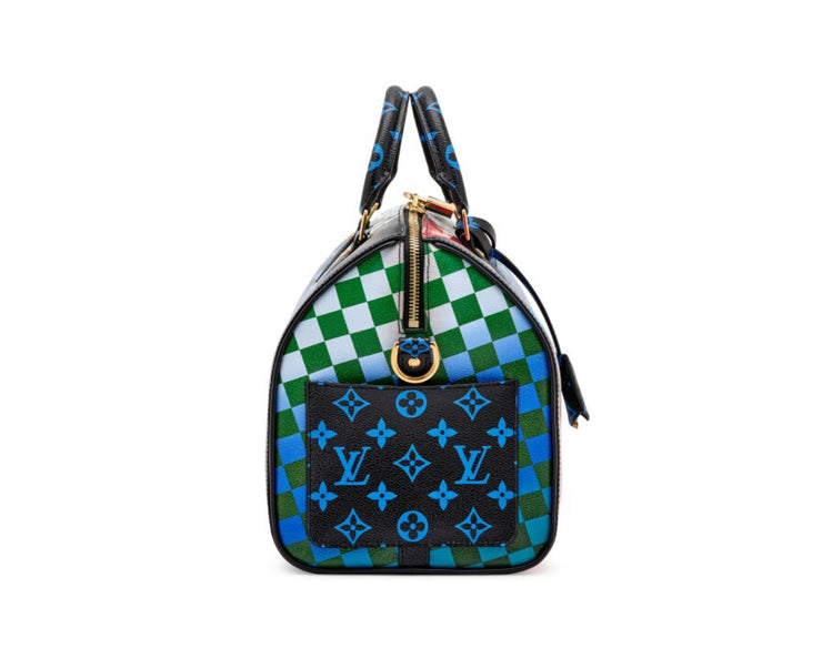 Louis Vuitton
Black Rouge Epi and Damier Race Speedy Bandouliere 30 Gold Hardware, 2016