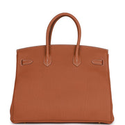 Hermes Birkin 35 Gold Togo Gold Hardware