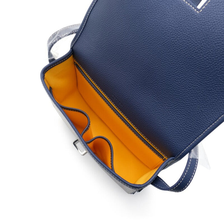 Goyard
Navy Blue Goyardine Canvas and Decize Taurillon Belvedere PM Bag Silver Hardware