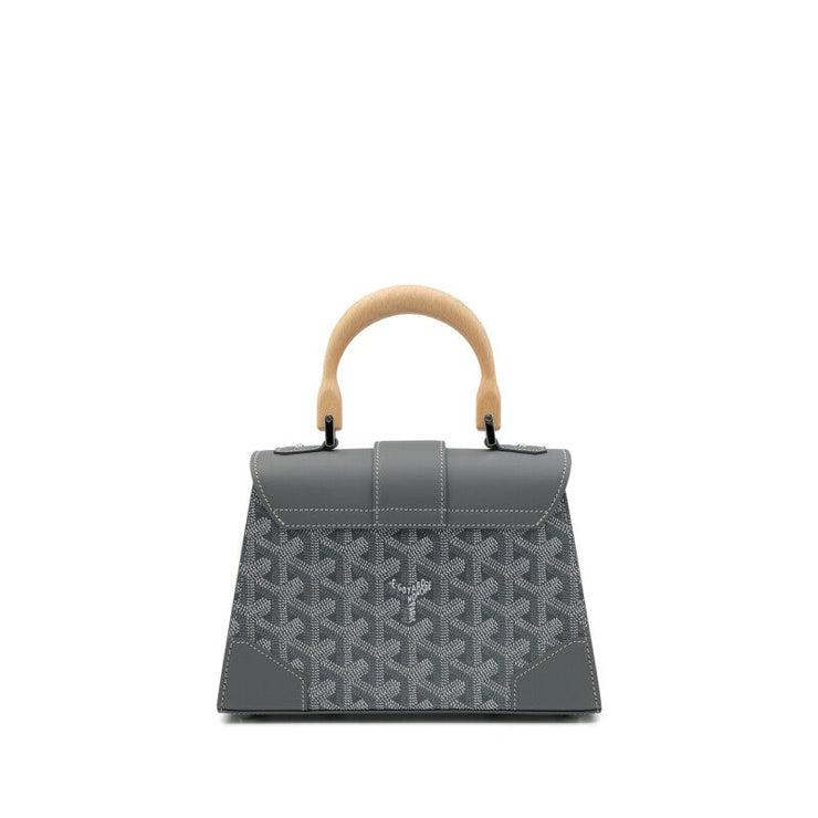 Goyard
Grey Goyardine Canvas and Chevroches Calfskin Saïgon PM Bag