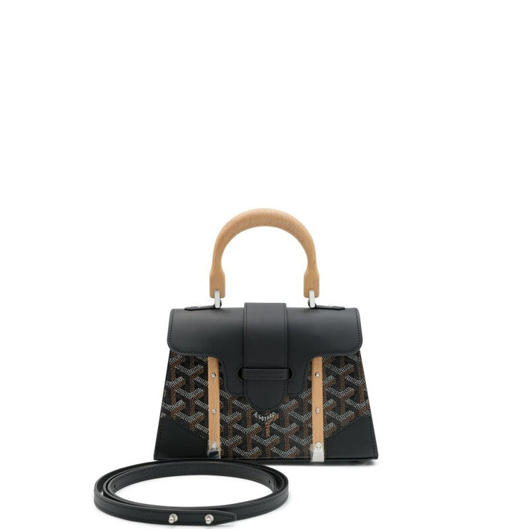 Goyard
Black Goyardine Canvas and Chevroches Calfskin Saïgon PM Bag
