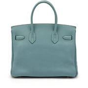 Hermès
Bleu Ciel Togo Birkin 30 Palladium Hardware, 2009