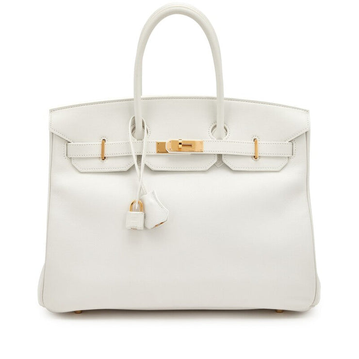 Hermès
White Swift Birkin 35 Gold Hardware, 2010