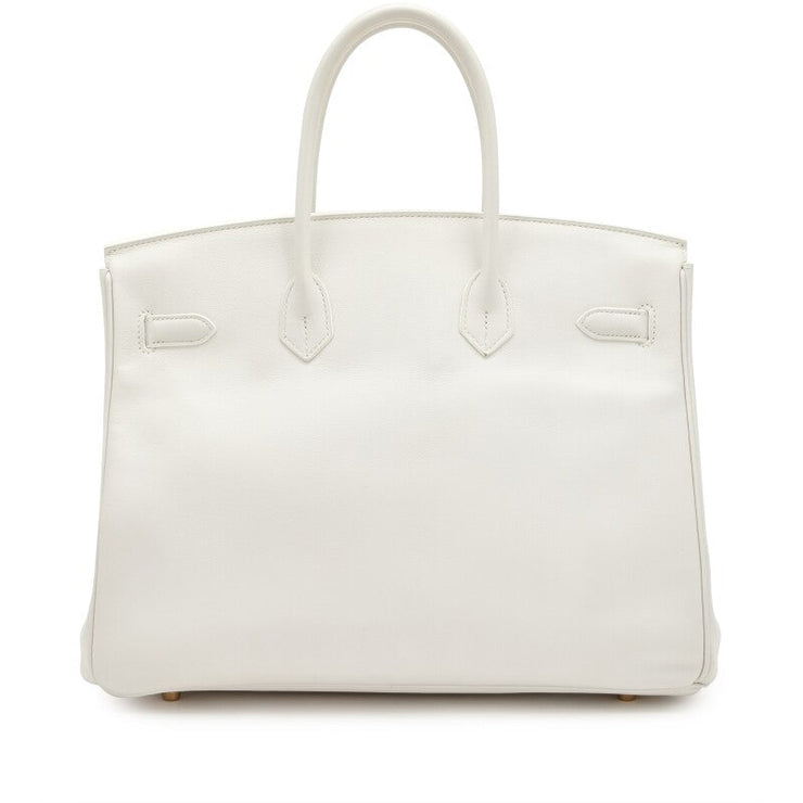 Hermès
White Swift Birkin 35 Gold Hardware, 2010