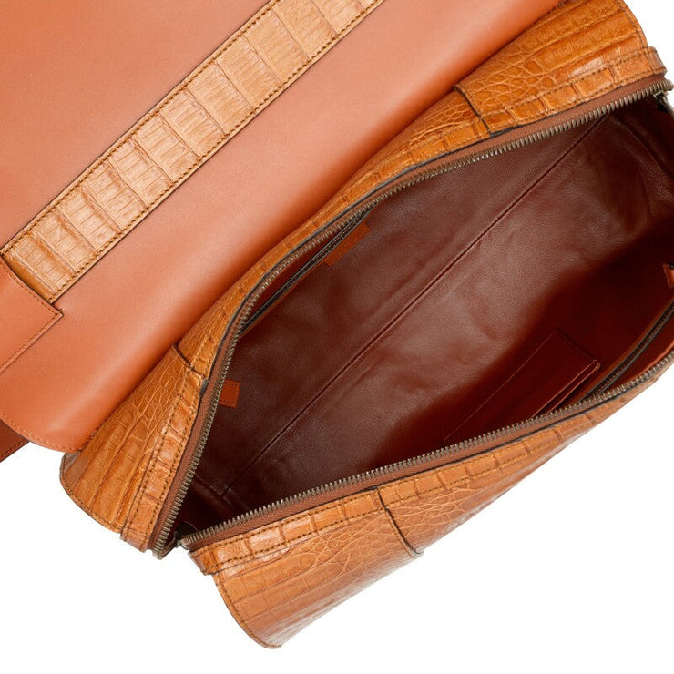 Gucci
Brown Alligator Large GG Marmont Briefcase Gold Hardware