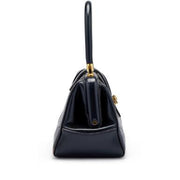 Blue Lambskin Doctors Bag Gold Hardware, 1970s