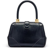 Blue Lambskin Doctors Bag Gold Hardware, 1970s