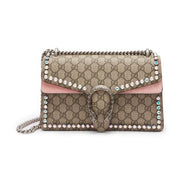 Gucci
Pink Dionysus Shoulder Bag in GG Supreme Coated Canvas with Gunmetal Hardware, 2015