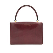 GUCCI | BURGUNDY VINTAGE BAG IN LIZARD, c.1960s