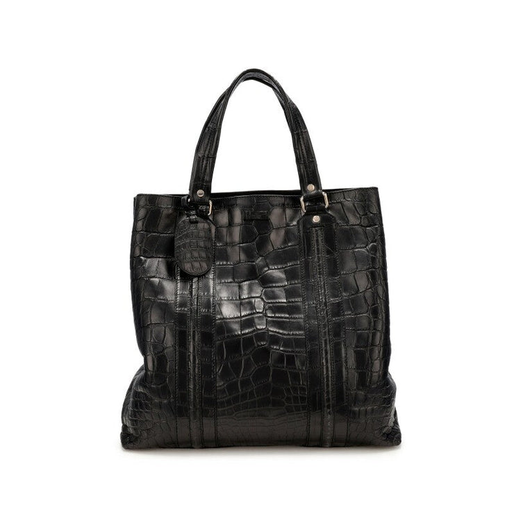 Gucci
Black Crocodile Tote Bag Silver Hardware