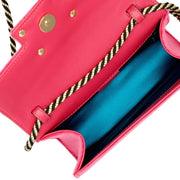 Gucci
Fuchsia Velvet Small Broadway Shoulder Bag Rope and Crystal Hardware