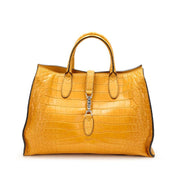 Gucci
Mustard Crocodile Large Jackie Soft Tote Silver Hardware