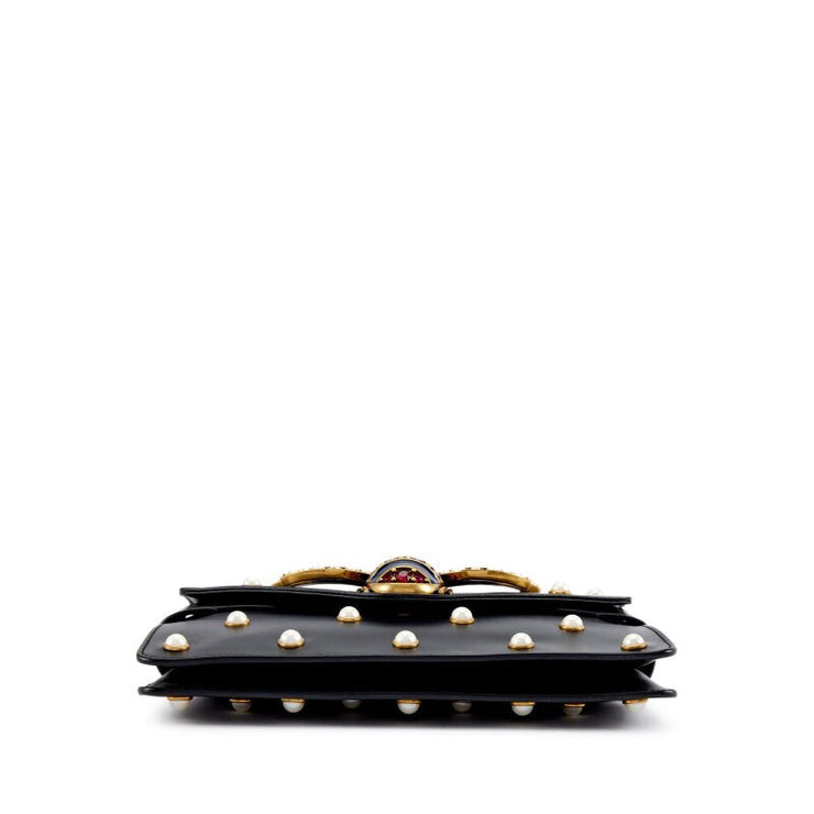 Gucci
Black Calfskin, Imitation Pearl and Strass Mini Queen Margaret Gold Hardware