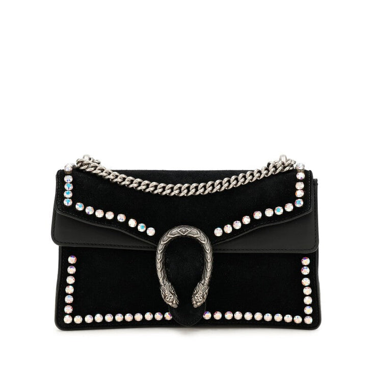Gucci
Black Suede and Strass Medium Dionysus Bag Silver Hardware
