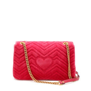 Gucci
Pink Quilted Embroidered Velvet Medium Blind for Love Flap Gold Hardware