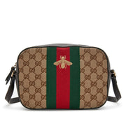 Gucci
Beige GG Monogram Canvas Bee Web Camera Bag Gold Hardware