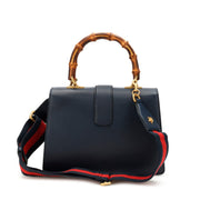 Gucci
Navy, Green, and Red Calfskin Medium Dionysus Bamboo Top Handle Bag Aged Gold Hardware