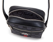 Gucci x Balenciaga The Hacker Project
Black Monogram Jacquard Canvas Hacker Shoulder Zip Bag Silver Hardware, 2021