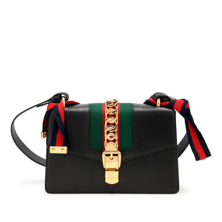 Gucci
Black Small Sylvie Shoulder Bag Gold Hardware