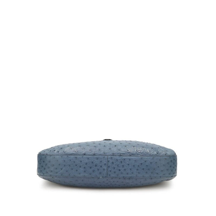 Gucci
Washed Indigo Ostrich Large Jackie Hobo Bag Silver Hardware