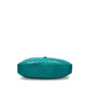 Gucci
Teal Ostrich Large Jackie Hobo Bag Silver Hardware