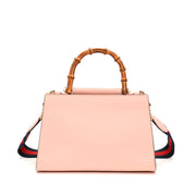 Gucci
Pink and White Calfskin Small Nymphaea Top Handle Bag Gold Hardware