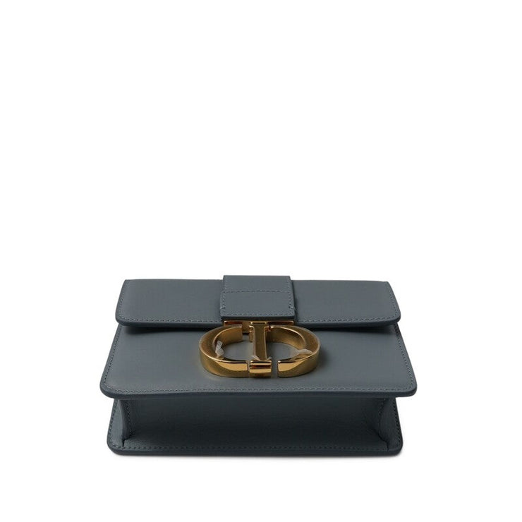 Christian Dior
Grey Blue Calfskin 30 Montaigne Bag Gold Hardware