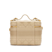 Christian Dior
Beige Cannage Lambskin Small Diortravel Vanity Case Gold Hardware, 2020