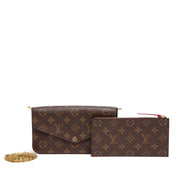 Louis Vuitton
Ebene Monogram Canvas Félicie Pochette Gold Hardware, 2021
