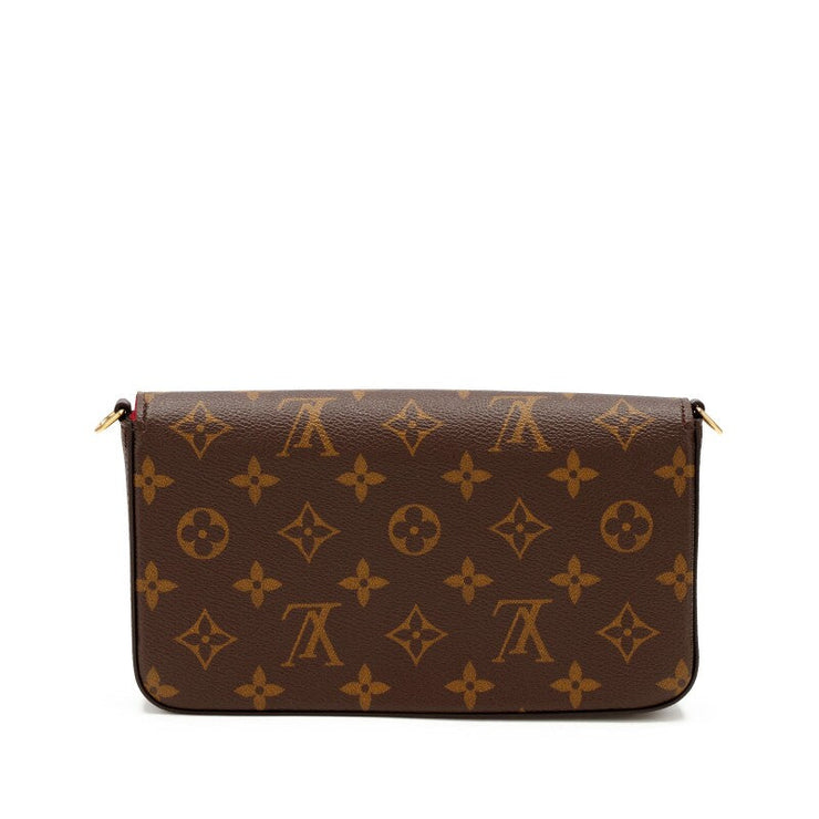 Louis Vuitton
Ebene Monogram Coated Canvas Félicie Pochette Gold Hardware, 2021-2022