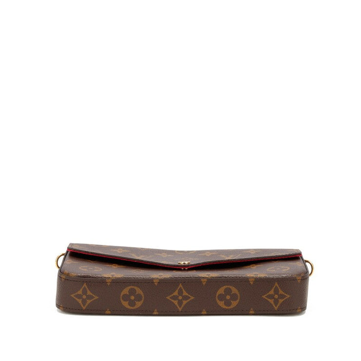 Louis Vuitton
Ebene Monogram Coated Canvas Félicie Pochette Gold Hardware, 2021-2022