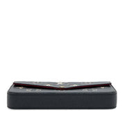 Louis Vuitton
Black and Beige Giant Monogram Empreinte Félicie Pochette Gold Hardware, 2021