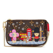 Louis Vuitton
Multicolor Monogram Coated Canvas XMAS Vivienne in London Mini Pochette Accessoires Gold Hardware, 2021