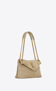 PUFFER PICCOLA IN SUEDE TRAPUNTATO